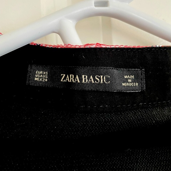 NWT Zara basic striped sequin mini skirt XS - Picture 2 of 2